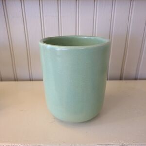Vintage La Solana Potteries Solana Ware Green Utensil Holder